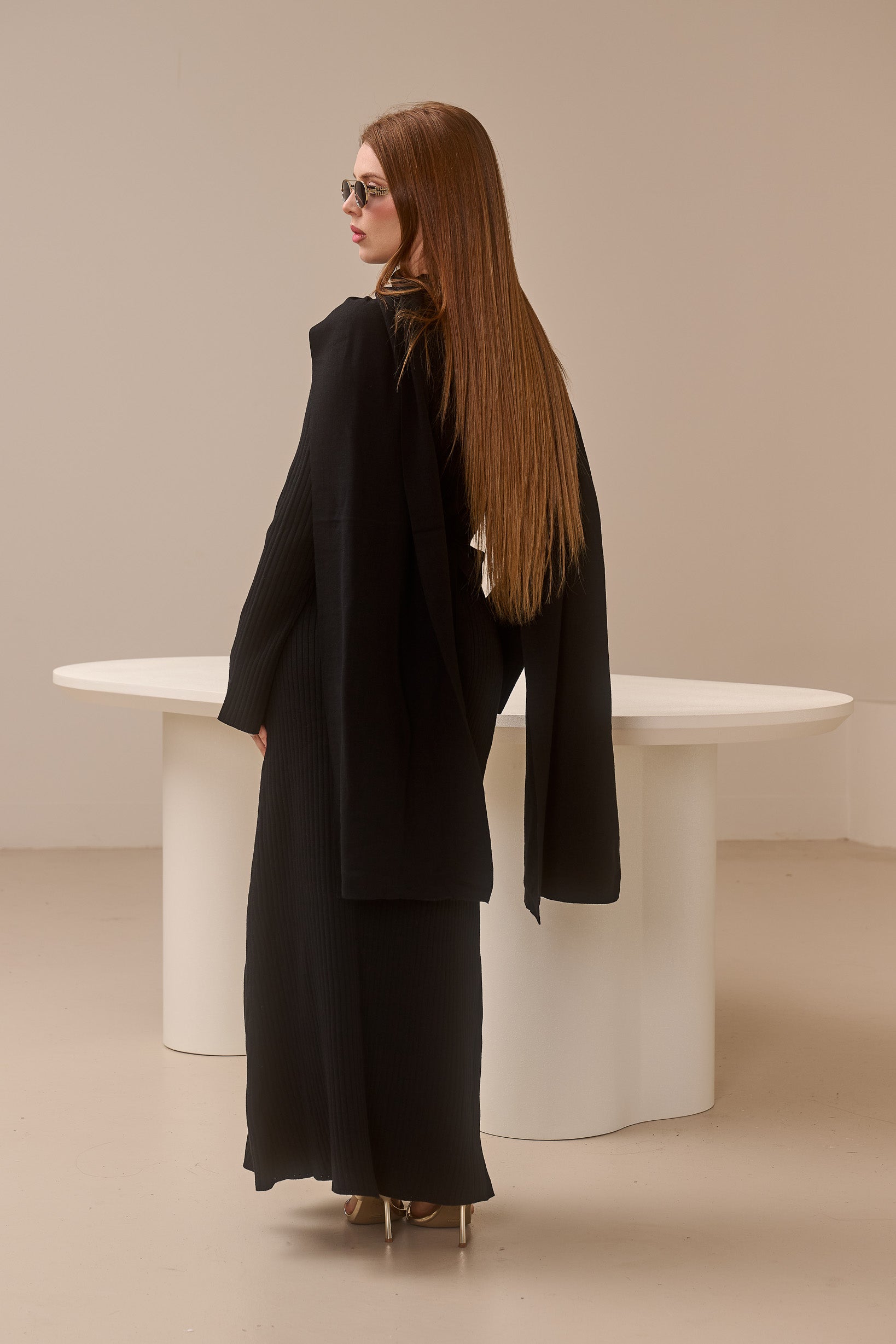 Scarlet Knit Scarf Dress