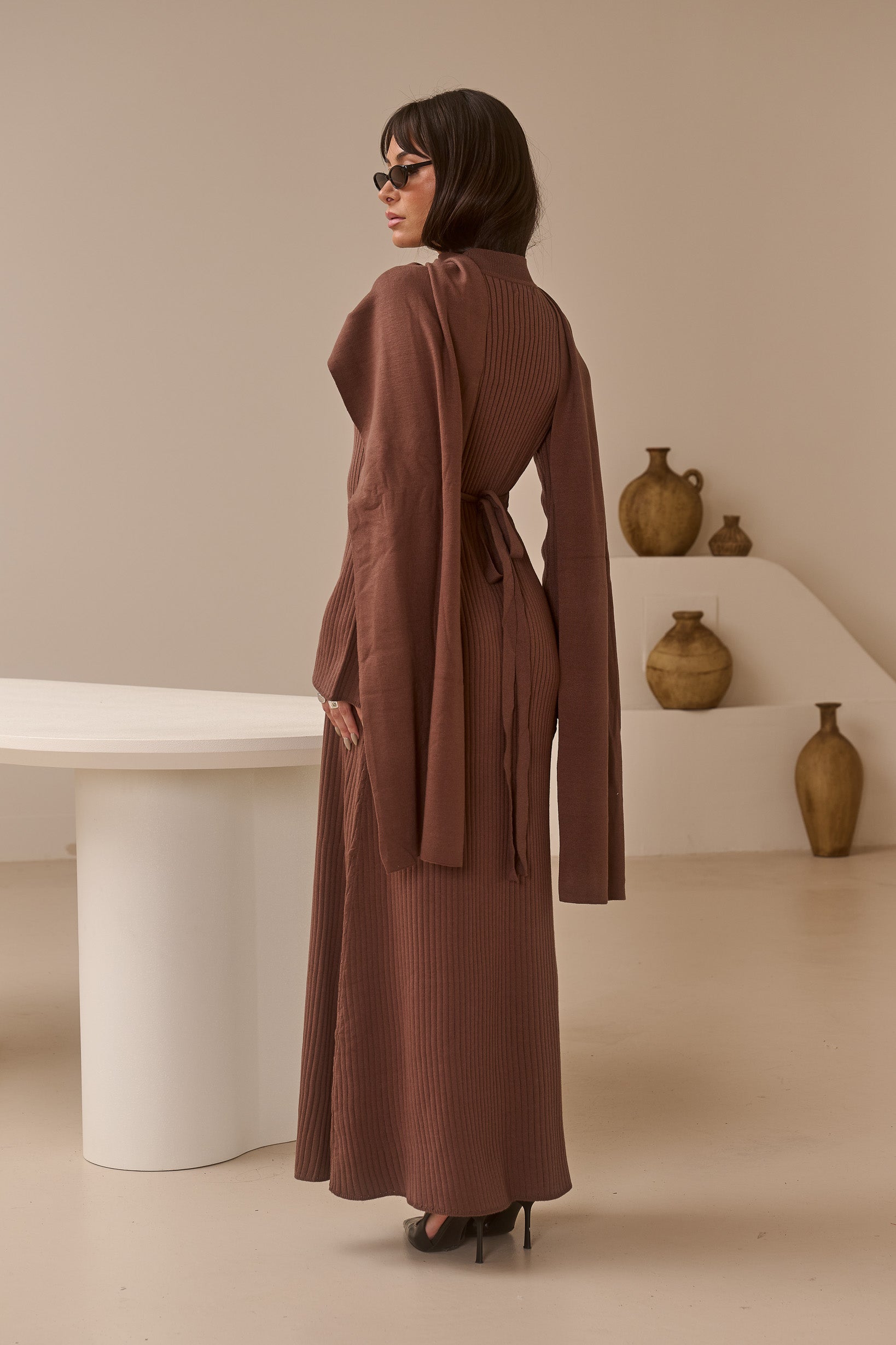 Scarlet Knit Scarf Dress