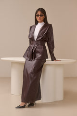 Alana PU Leather Skirt