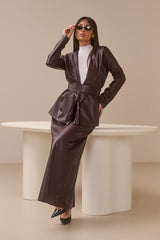 Alana PU Leather Skirt