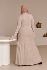 Clara Pleated Knit Dress