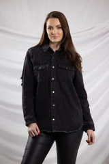 ALP477-Blk-denim-jacket