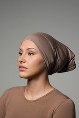 Luxury Jersey Open Cap - Shades of Dark Brown