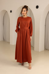 M7691Copper-abaya-dress