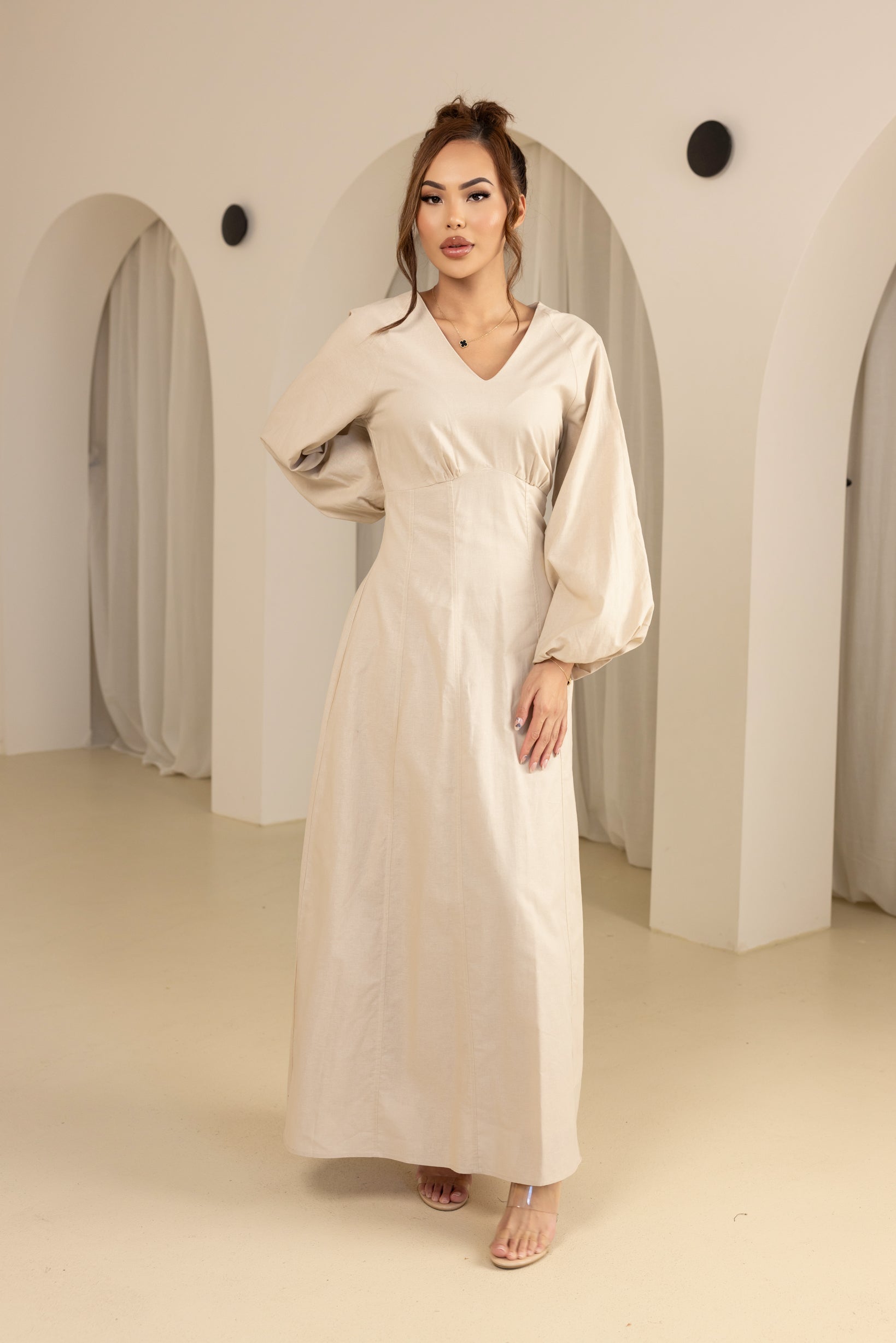 M7797Nude-dress-abaya #color_Nude
