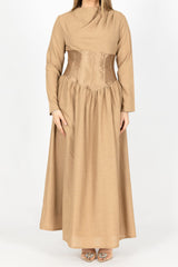 M7909Coffee-dress-abaya