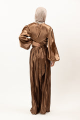 M7915Chocolate-satin-skirt