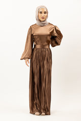 M7915Chocolate-satin-skirt