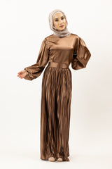 M7915Chocolate-satin-skirt