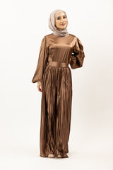 M7915Chocolate-satin-skirt