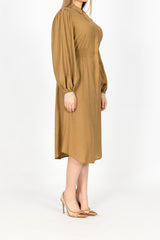 M7992Tan-midi-dress