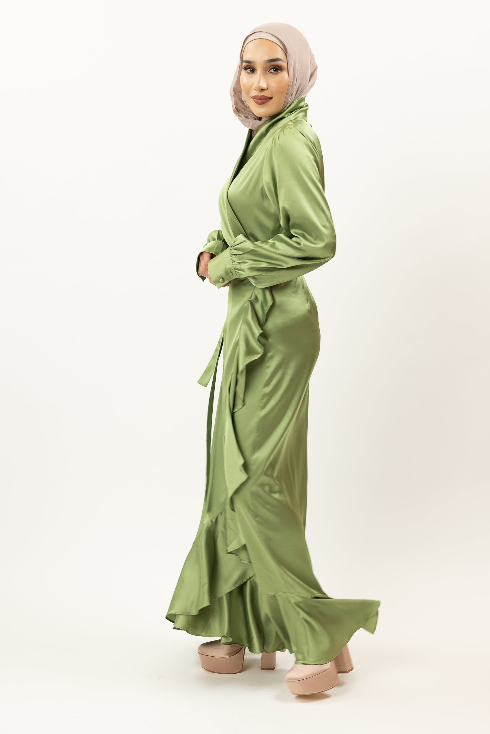 M8000Green-dress-abaya