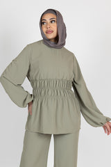 M8104Khaki-blouse-top