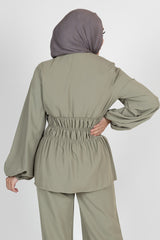 M8104Khaki-blouse-top