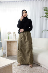 M8139Khaki-skirt