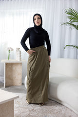 M8139Khaki-skirt