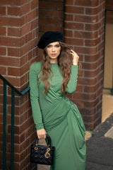 M8225Green-abaya-dress