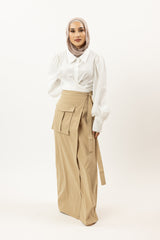 M8280Camel-cargo-skirt