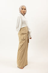 M8280Camel-cargo-skirt