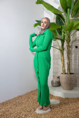M8300-GRN-dress-ribbed