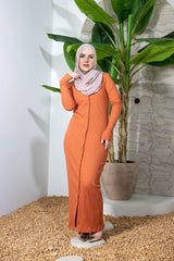 M8300-ORA-dress-ribbed