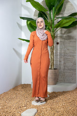 M8300-ORA-dress-ribbed