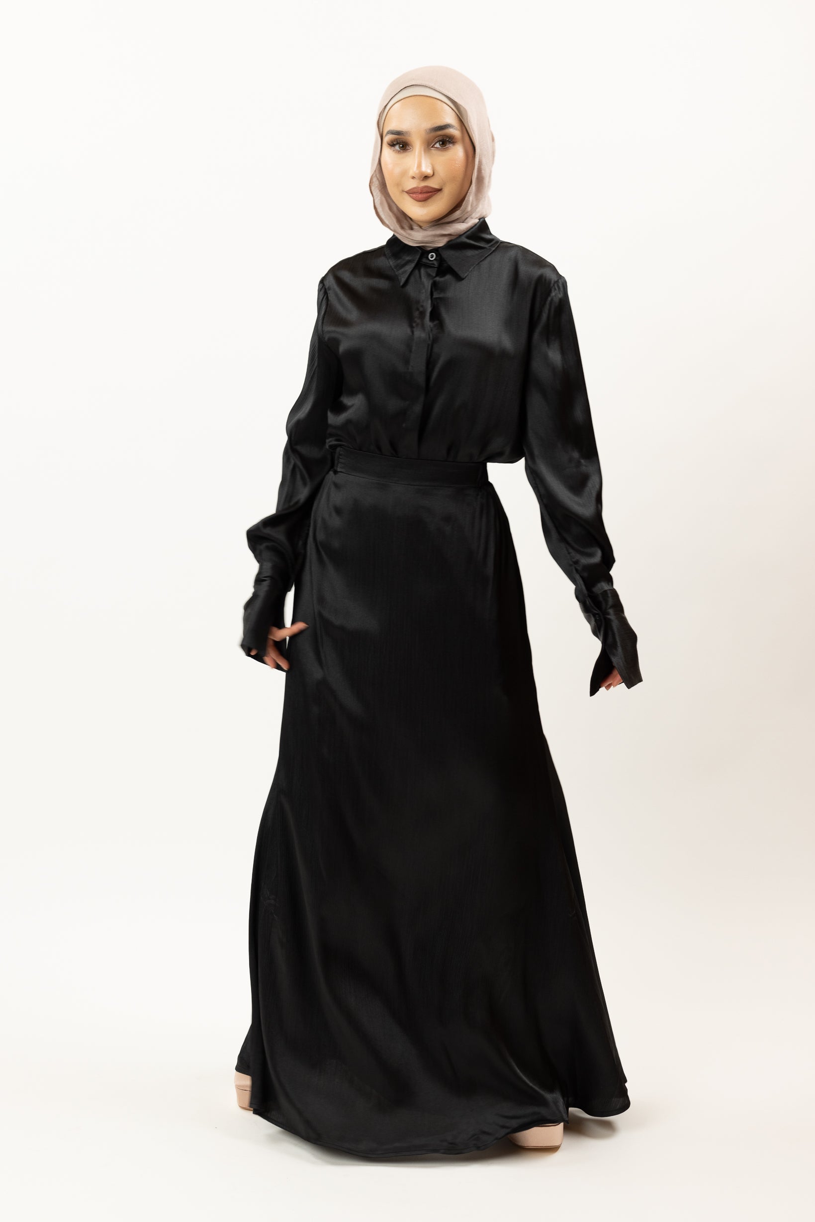 M8356Black-satin-skirt