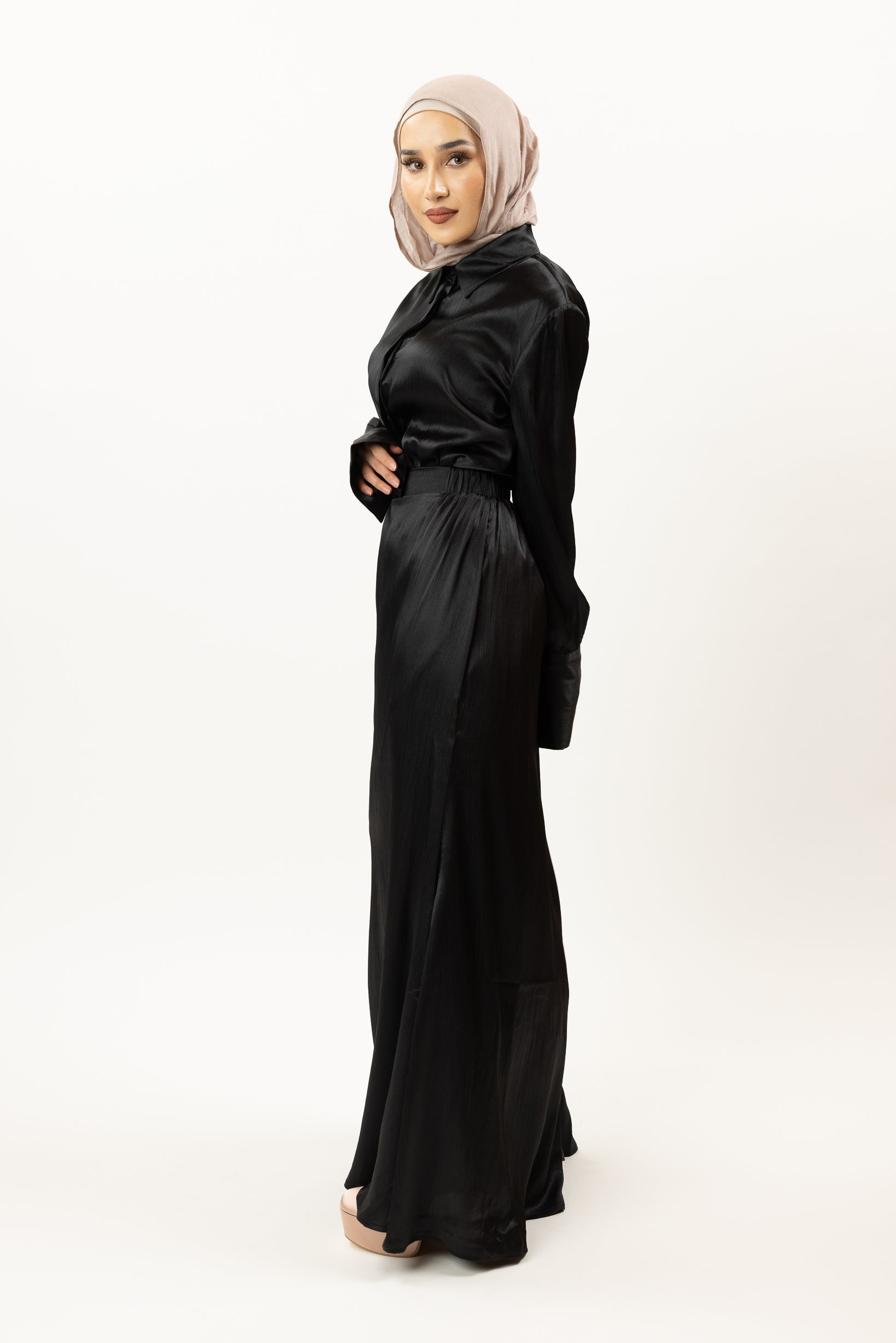 M8356Black-satin-skirt