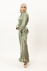 M8356Khaki-satin-skirt