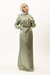 M8356Khaki-satin-skirt