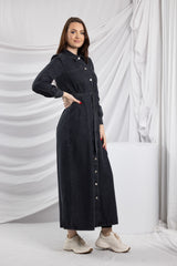 M8393Black-dress-abaya-denim