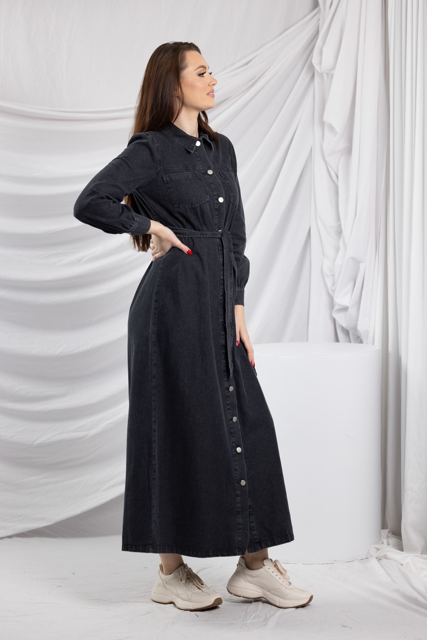 M8393Black-dress-abaya-denim