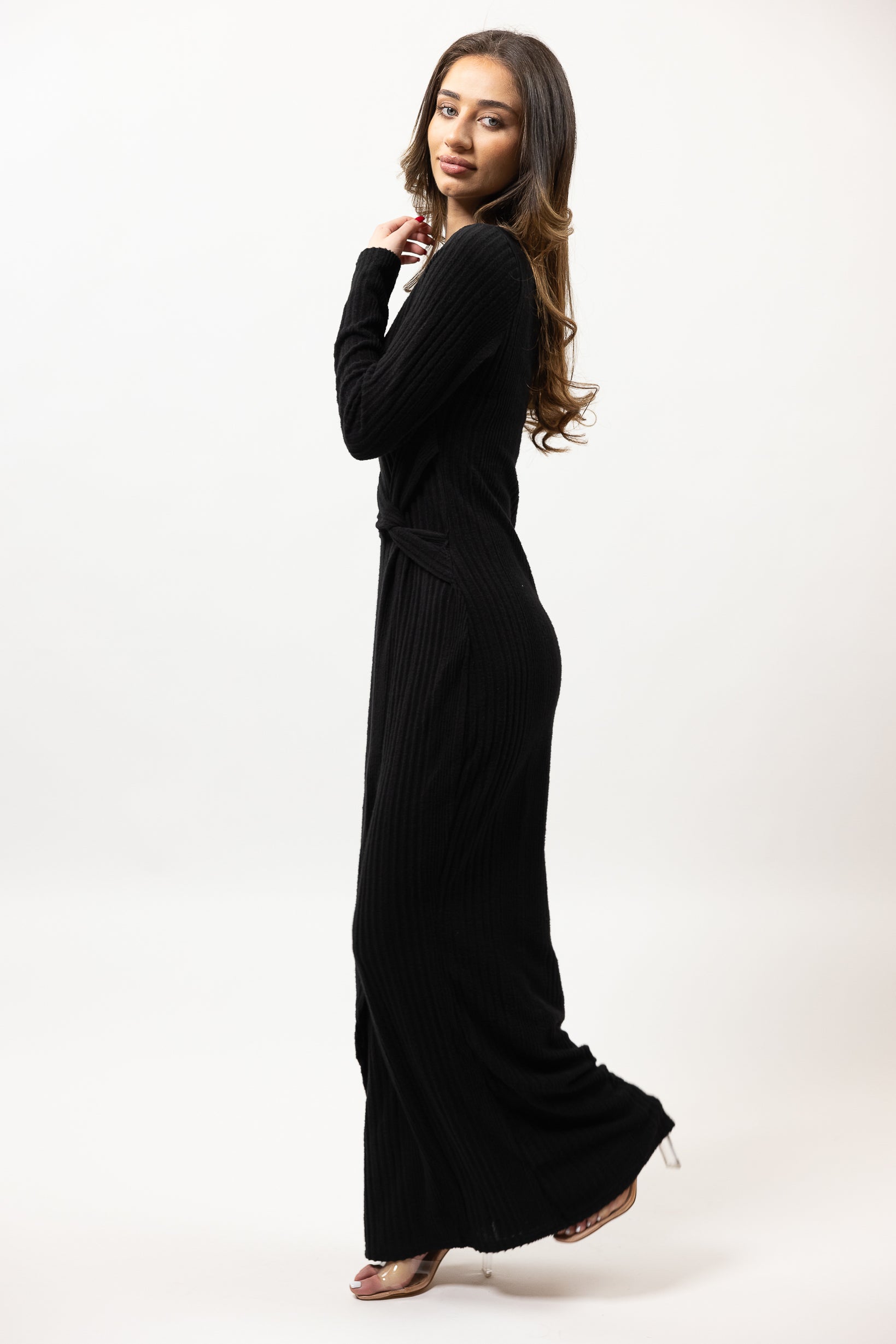M8410Black-knit-dress