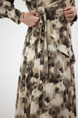 M8467BrownPrint-dress-wrap-printed
