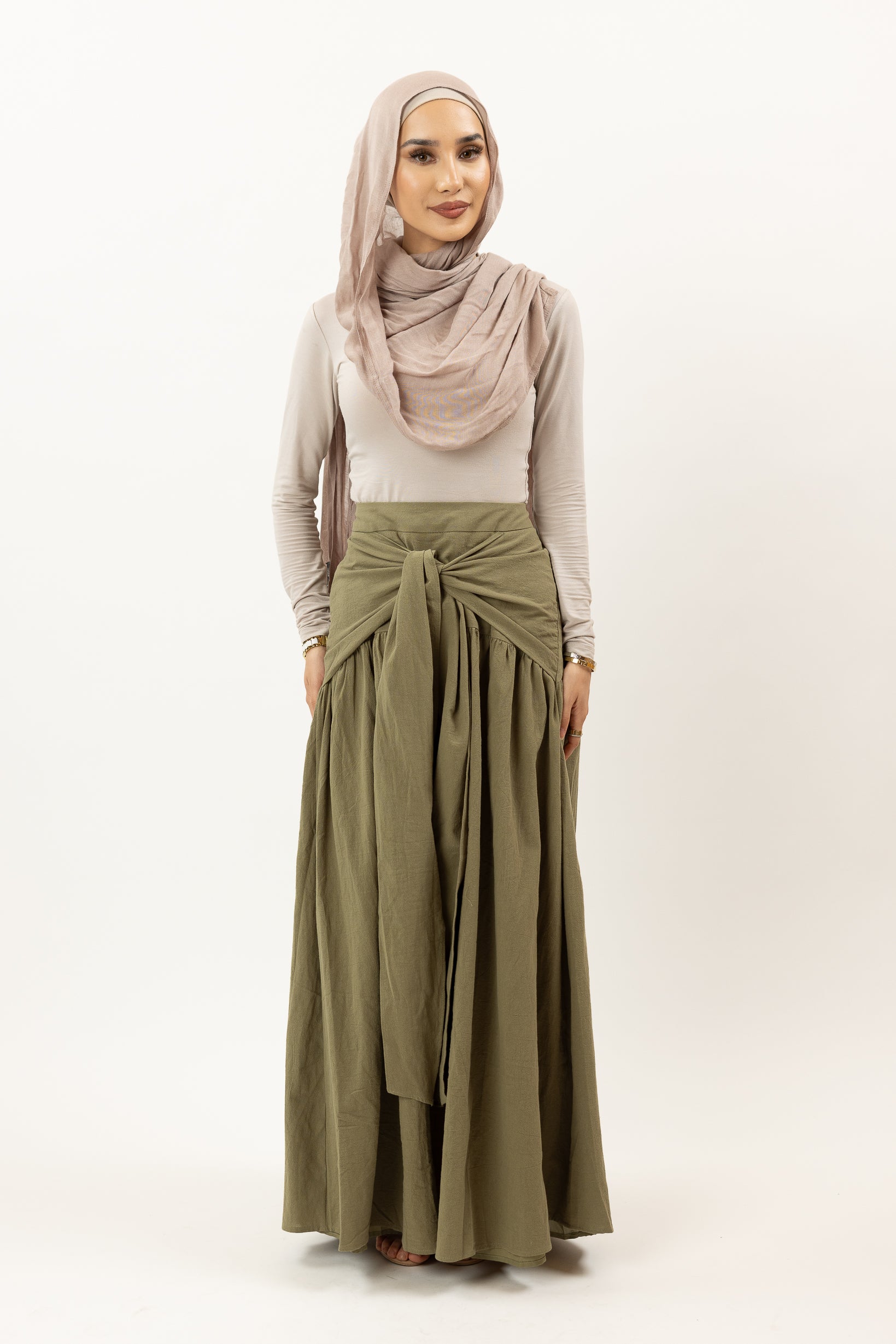 M8481Khaki-skirt