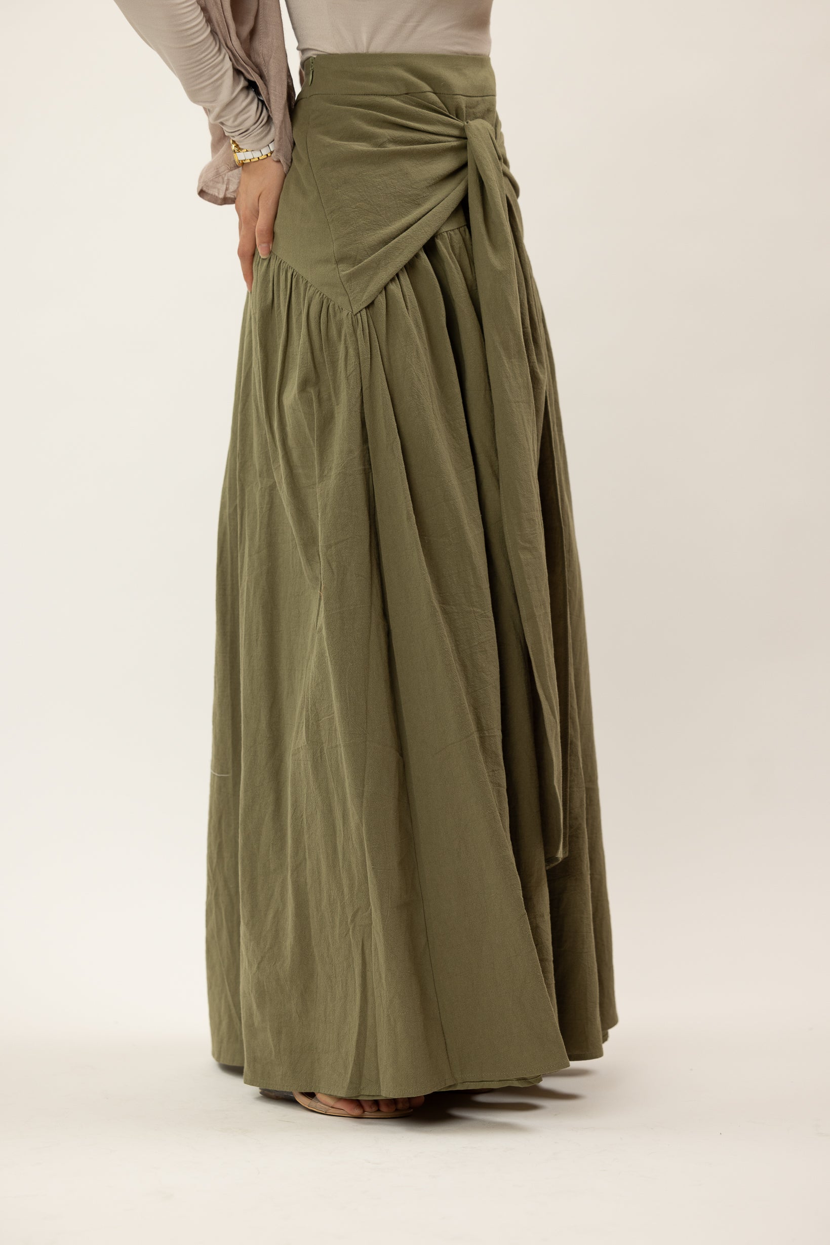 M8481Khaki-skirt