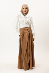 M8481Tan-skirt