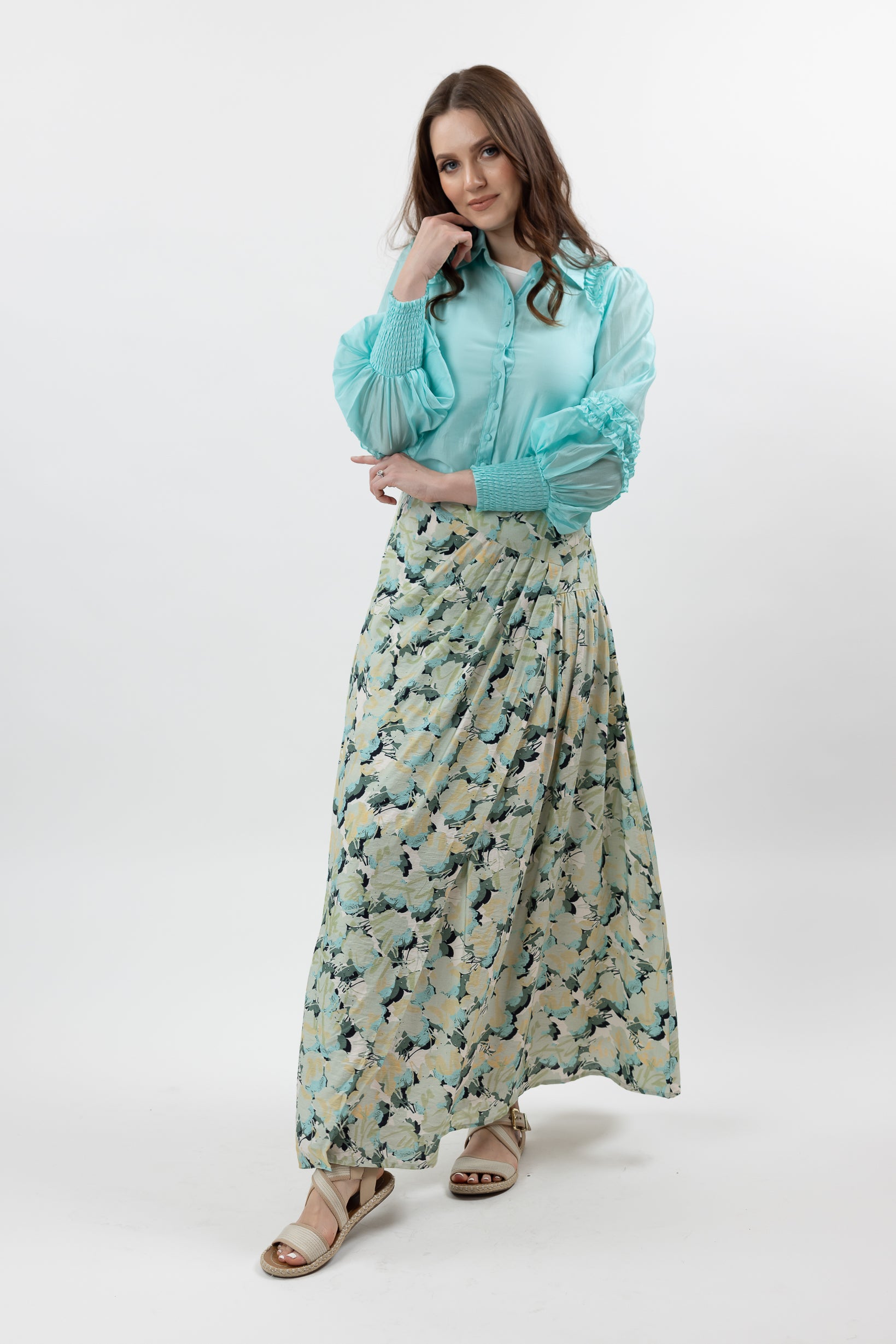 M8511Sageprint-maxi-skirt