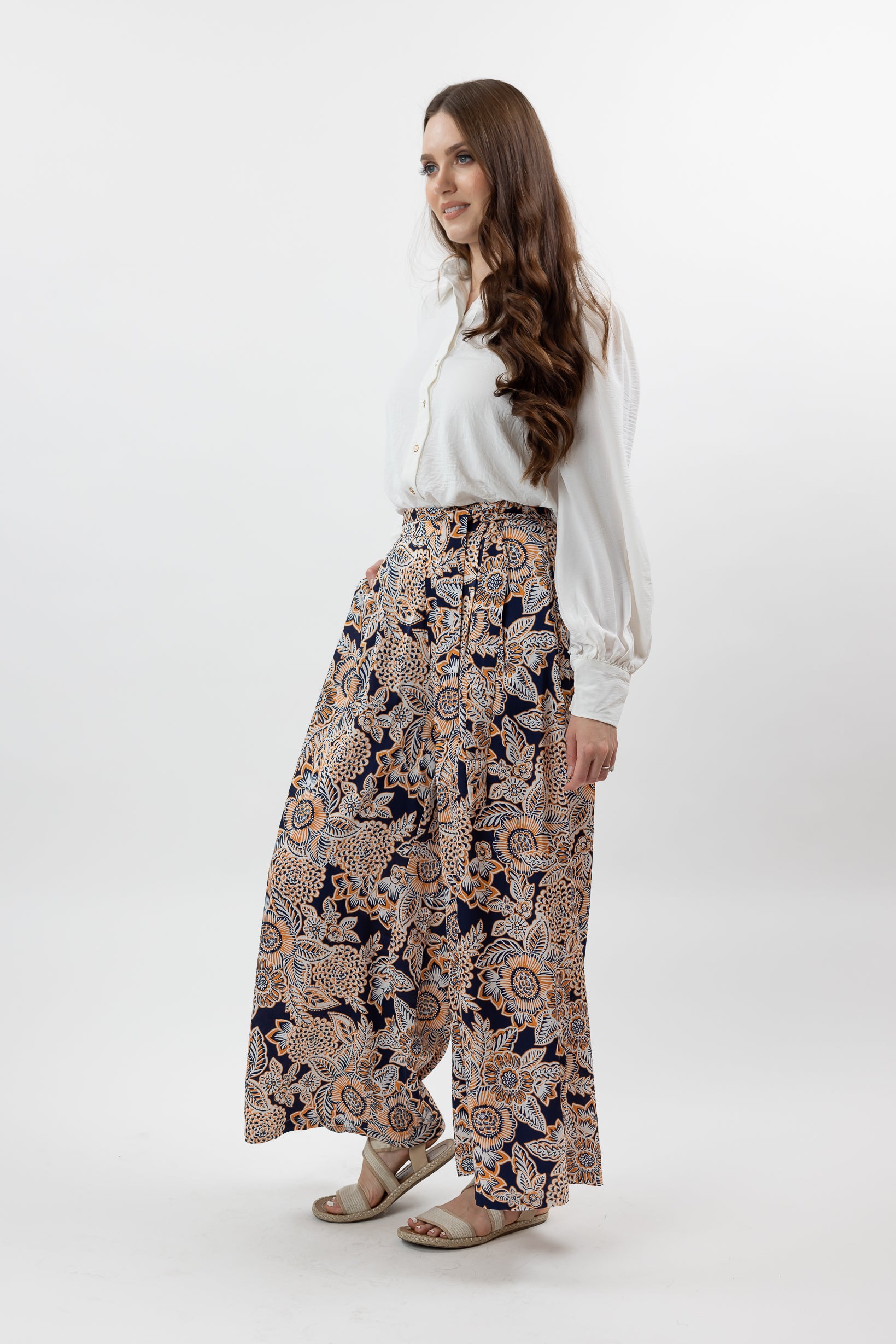 M8523Navyprint-pant