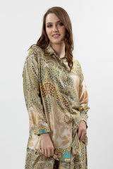 M8527GreenPrint-top-shirt