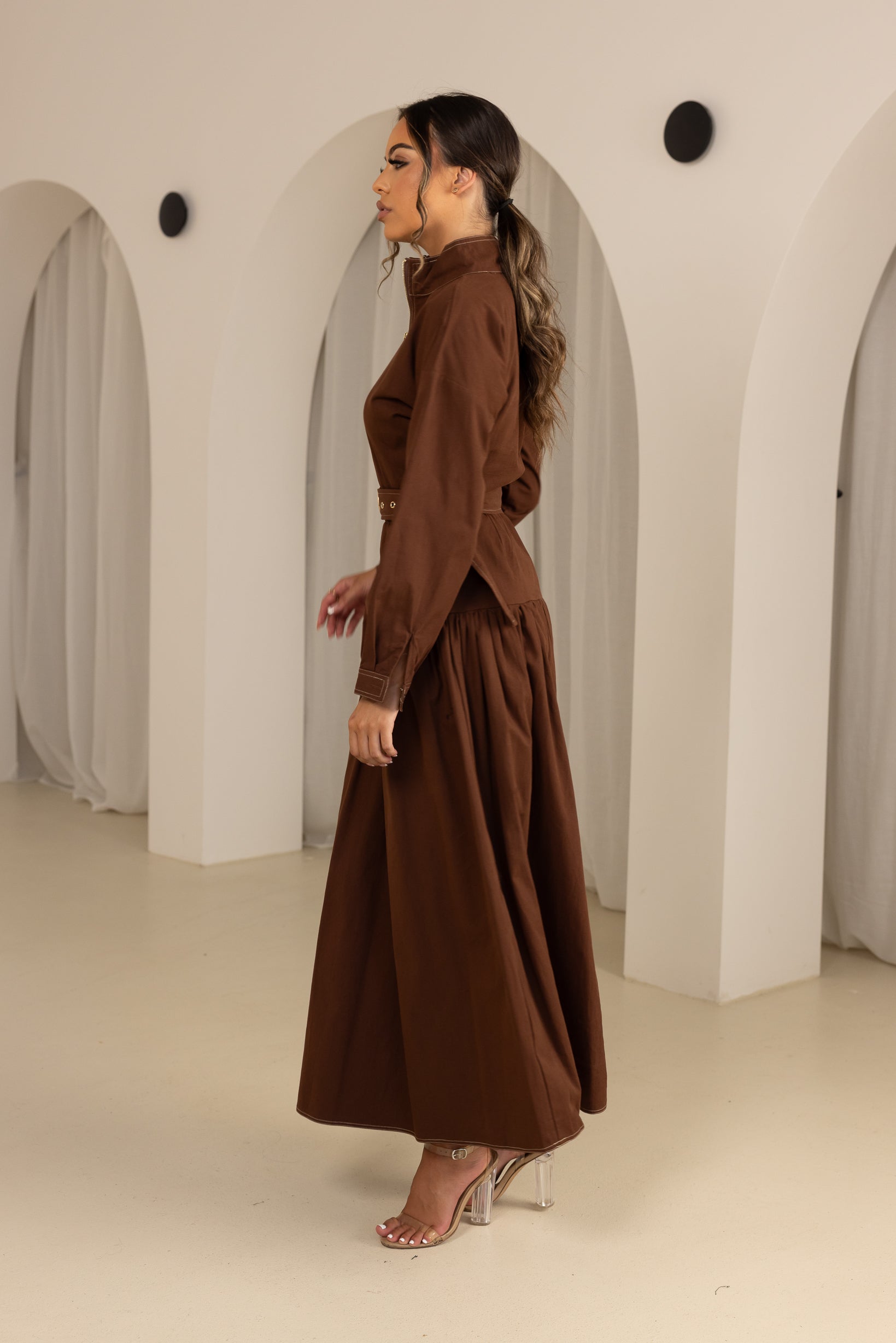 M8549Chocolate-maxi-dress