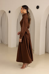 M8549Chocolate-maxi-dress