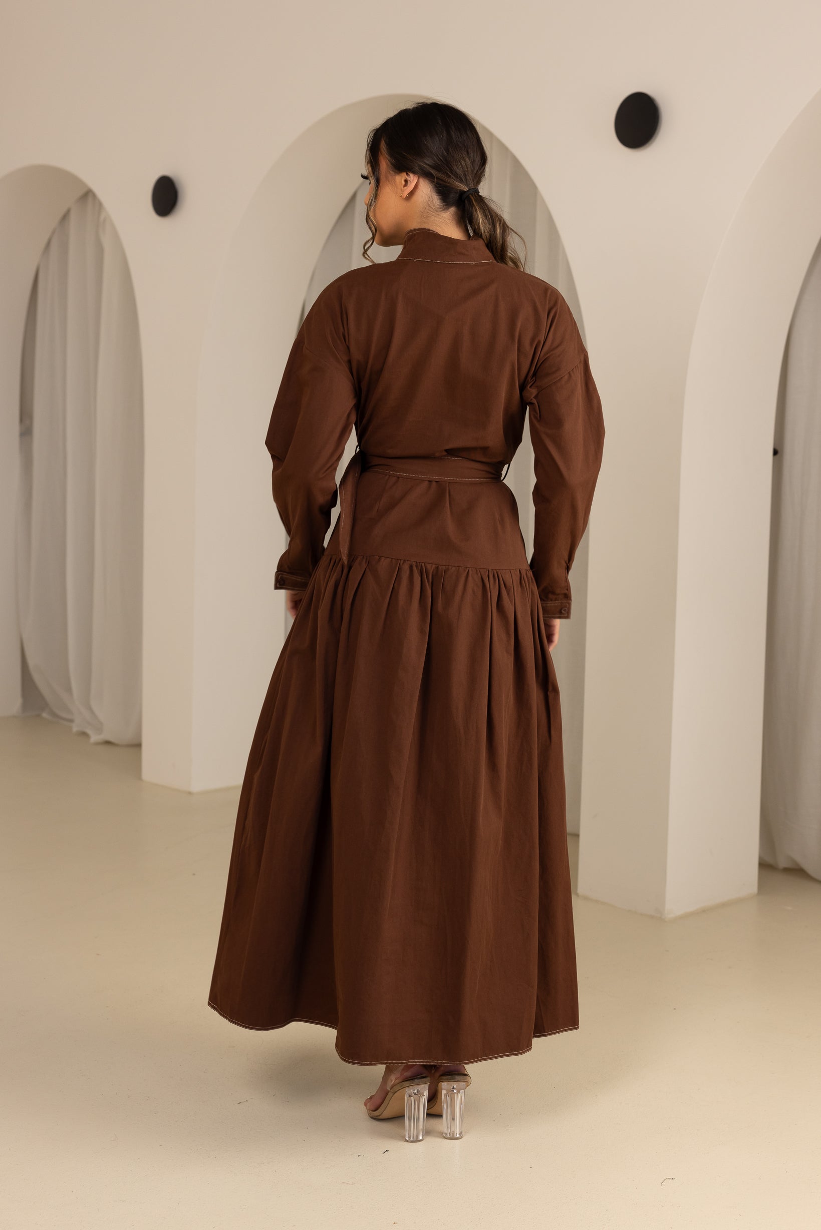 M8549Chocolate-maxi-dress