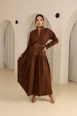 M8549Chocolate-maxi-dress