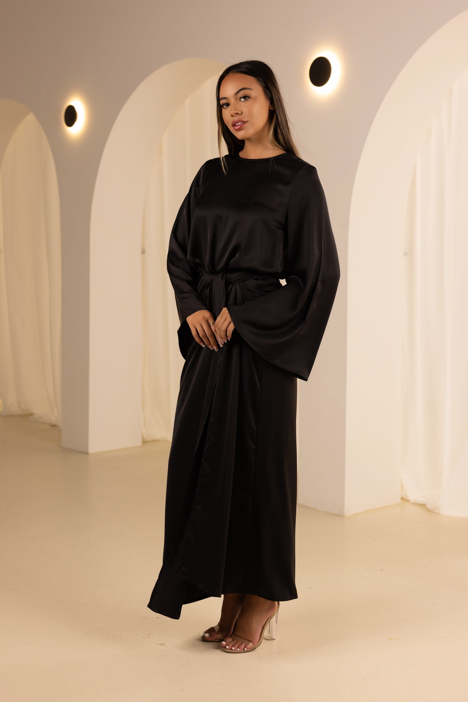 M8608Black-satin-skirt