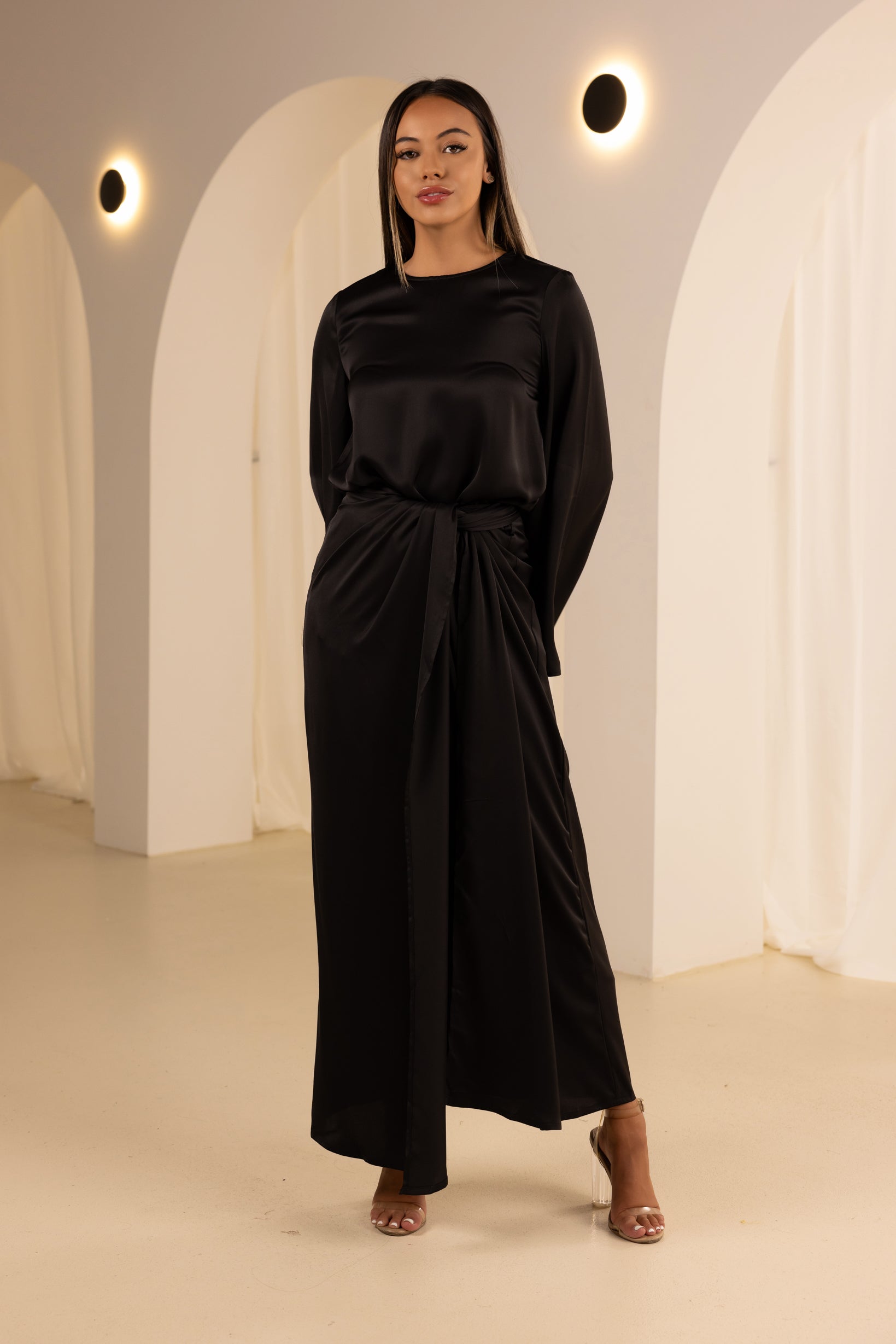 M8608Black-satin-skirt