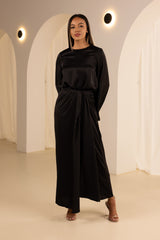 M8608Black-satin-skirt