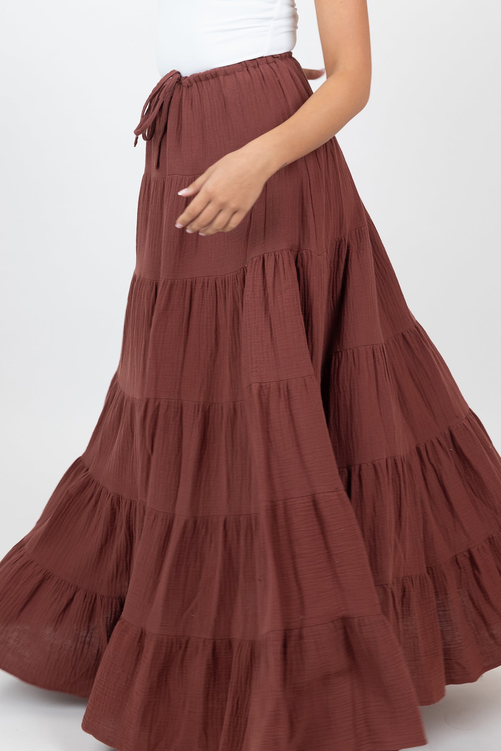 M8615Chocolate-maxi-skirt