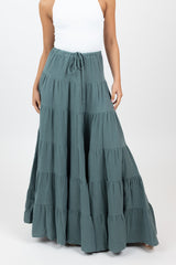 M8615Emeraldgreen-maxi-skirt