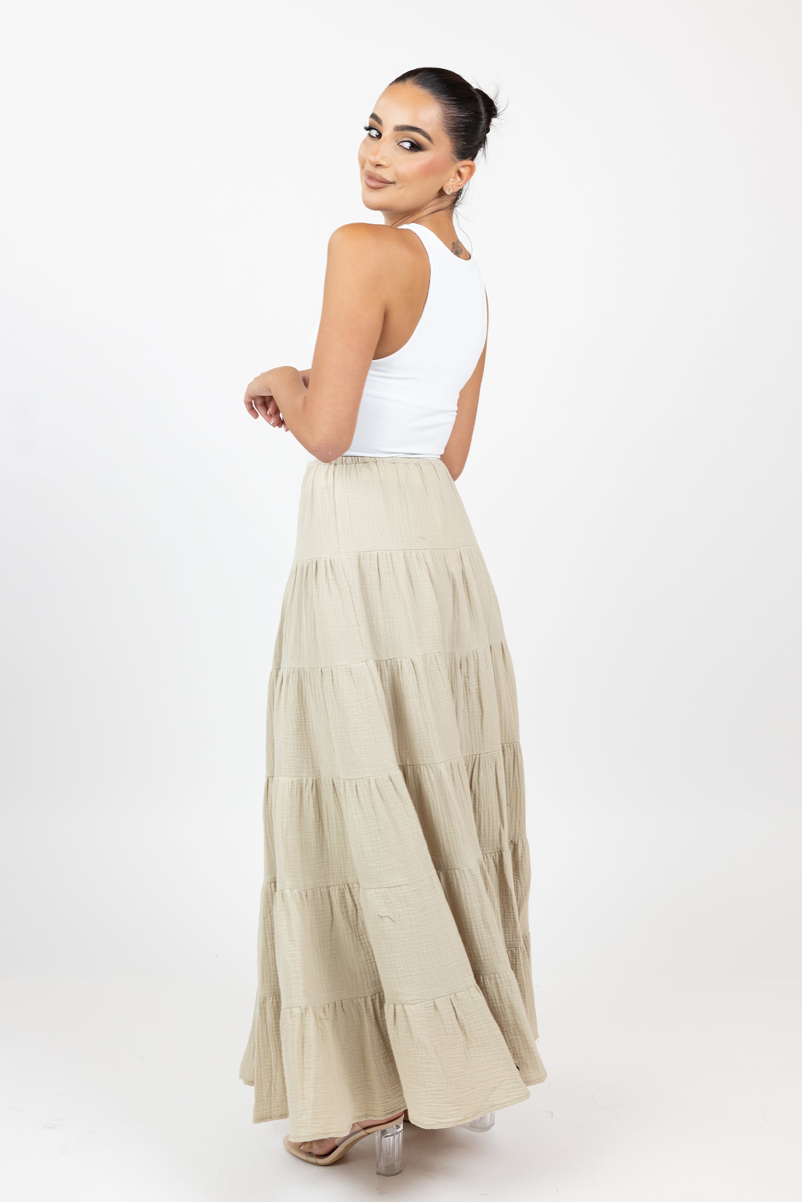 M8615Lightkhaki-maxi-skirt